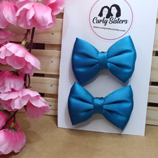 Baby Bow Clips - Blue