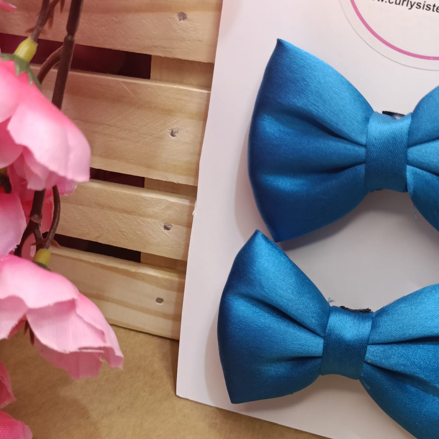 Baby Bow Clips - Blue