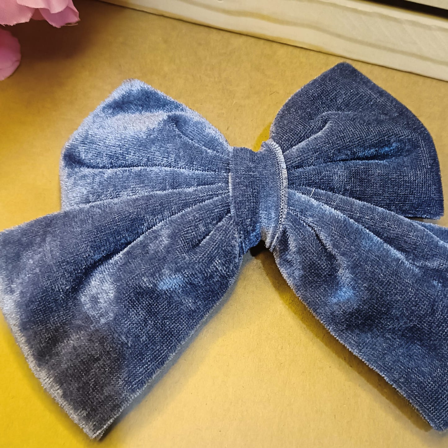 Gaia Dual Velvet Bow - Grey