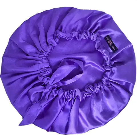 Lavender Satin Tie Knot Bonnet