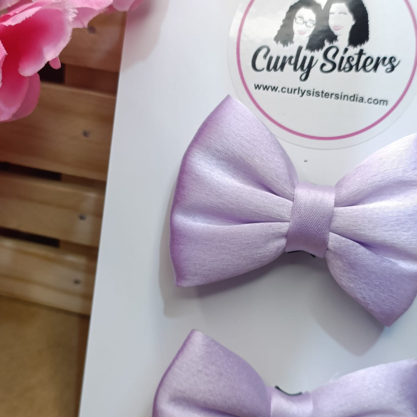 Baby Bow Clips - Lilac