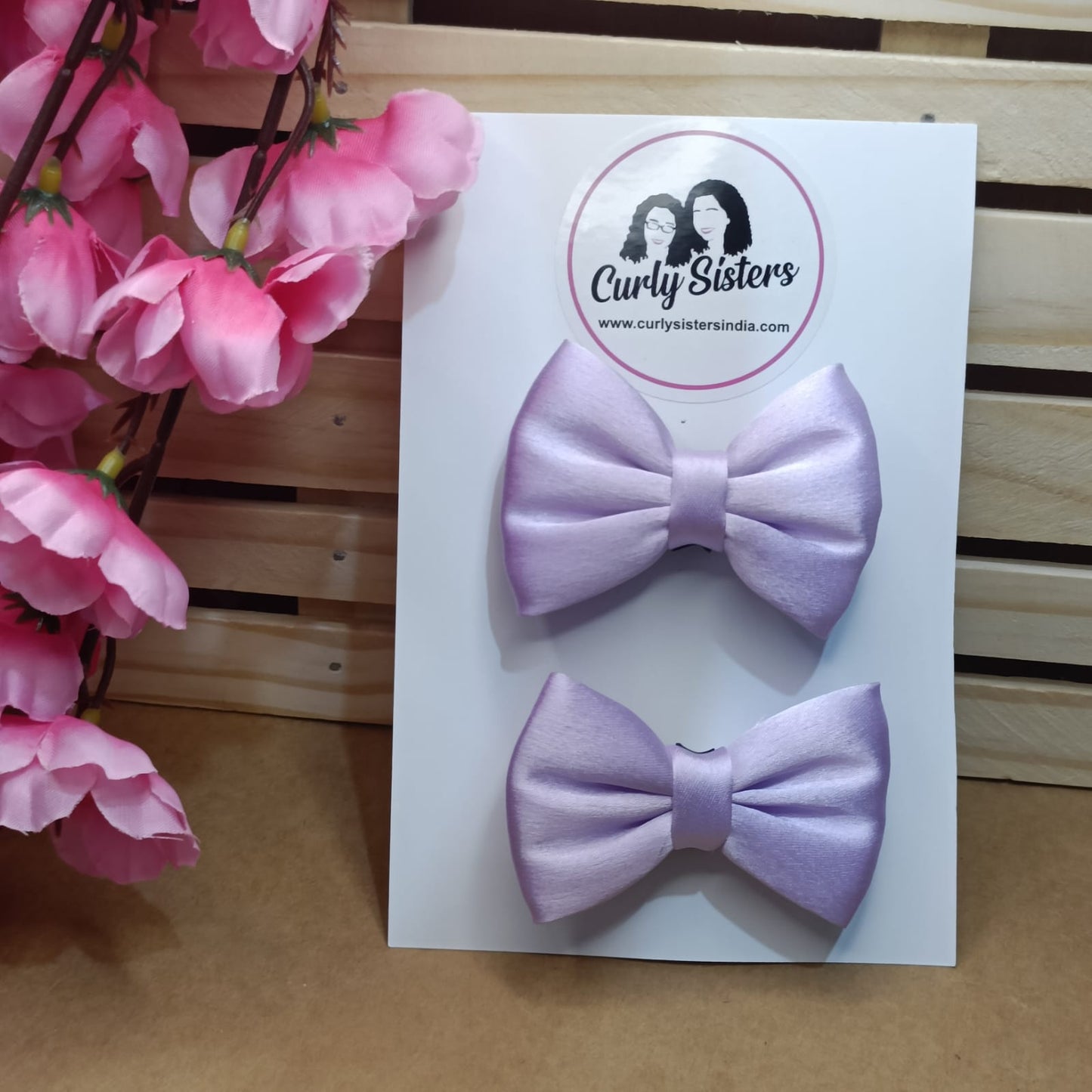 Baby Bow Clips - Lilac