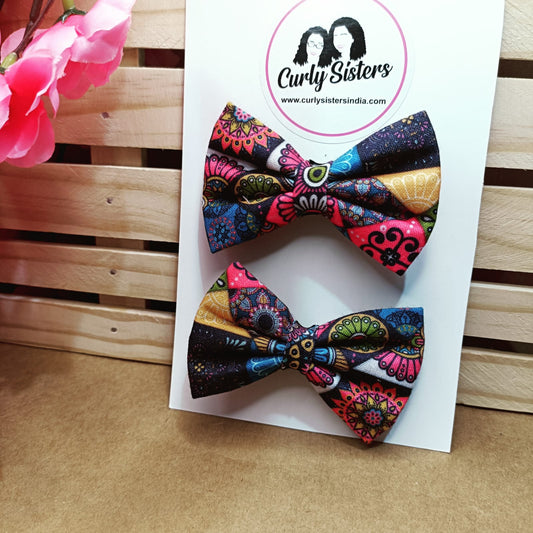 Baby Bow Clips - Multi Floral