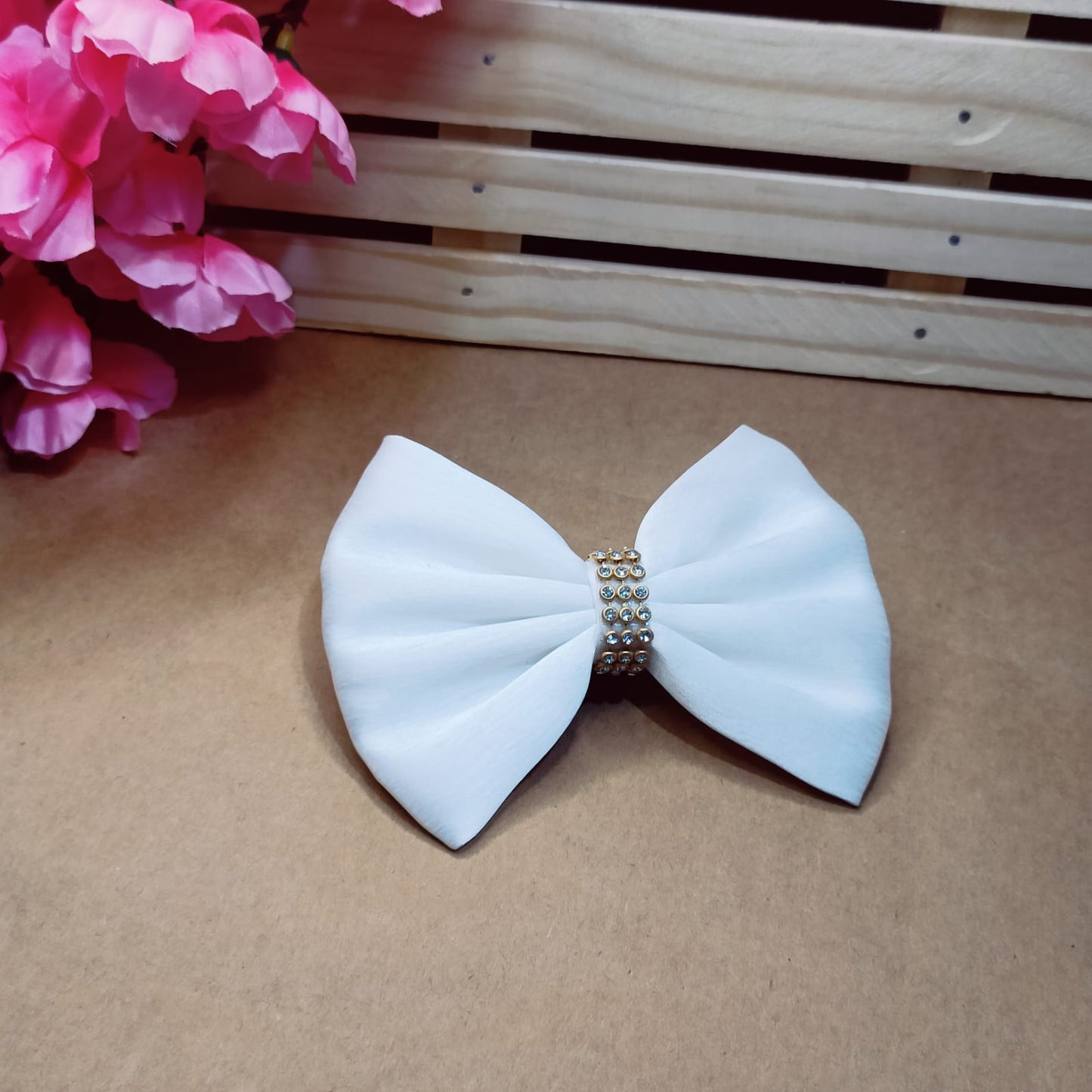 Victoria Crystal Satin Bow