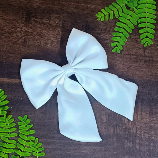 Akruti Satin Bow - White