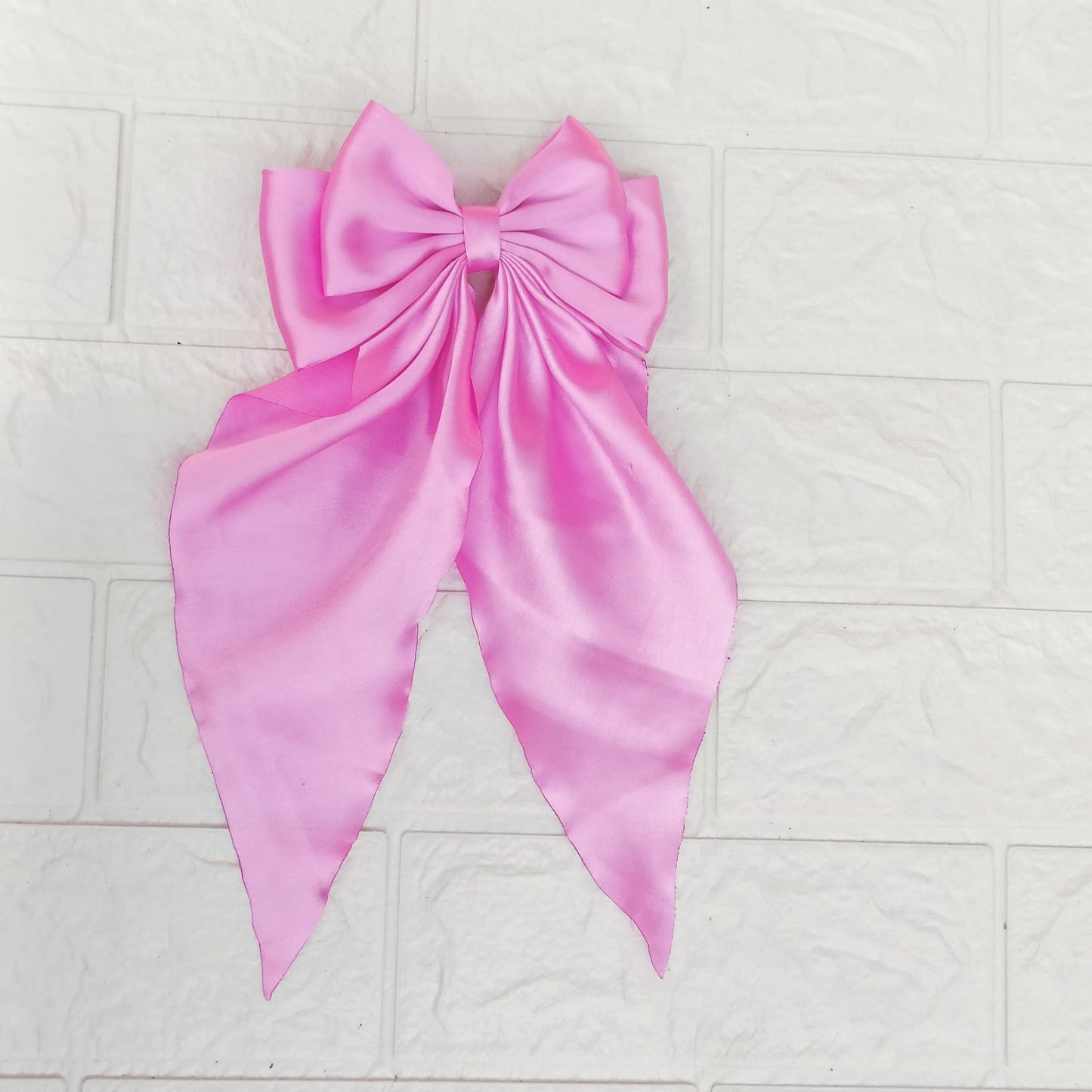 Kheya Pink Satin Tail Bow