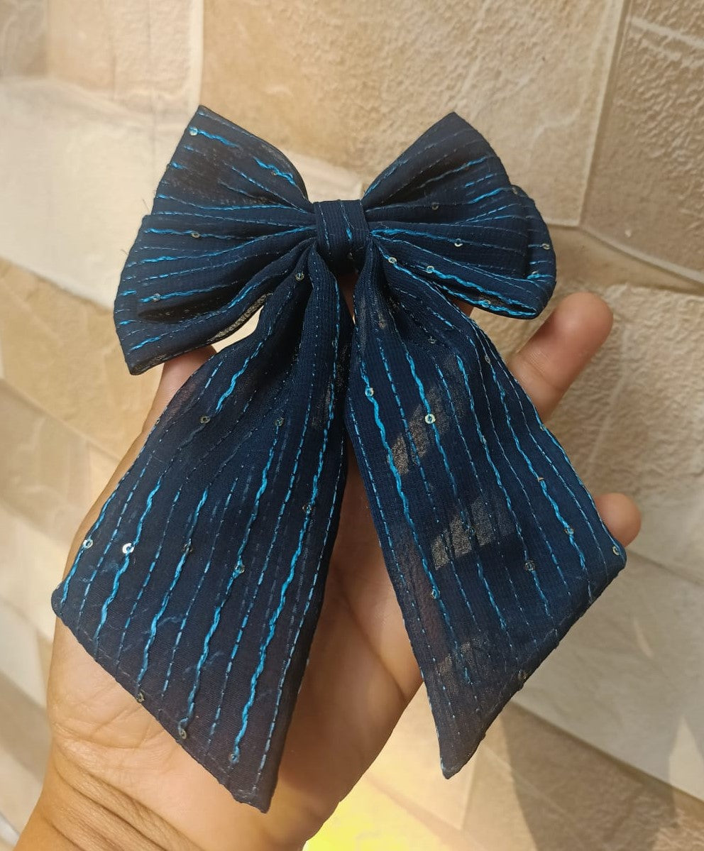 Miraya Sequin Bow - Night Sky