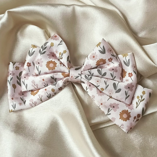 Peony Printed Bows - Autumn leaves