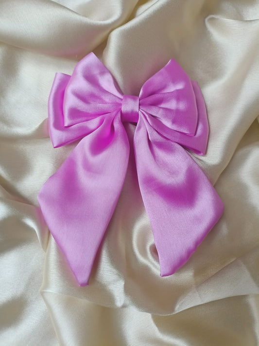 Shreeya Satin Dual Bow - Pink