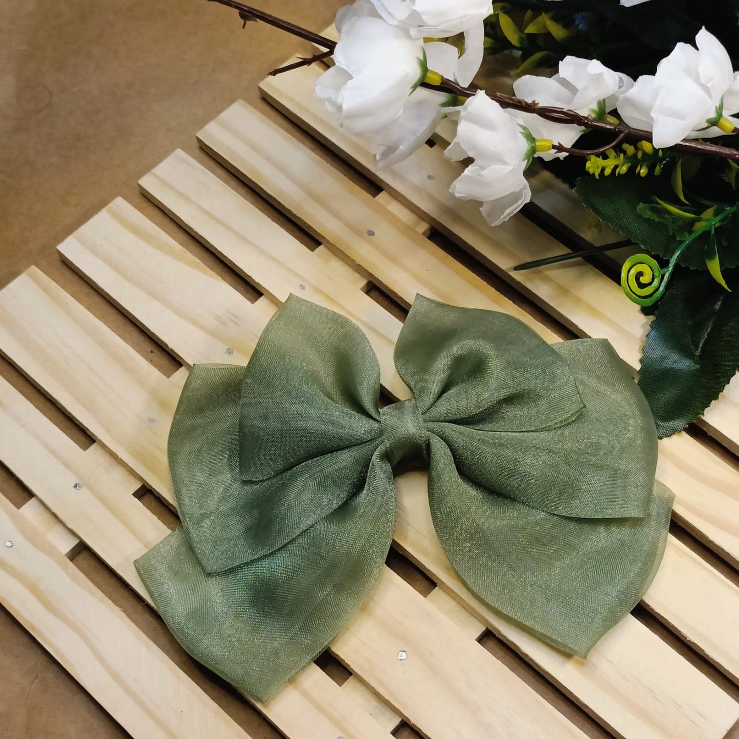 Olgaa Bow - Sage Organza