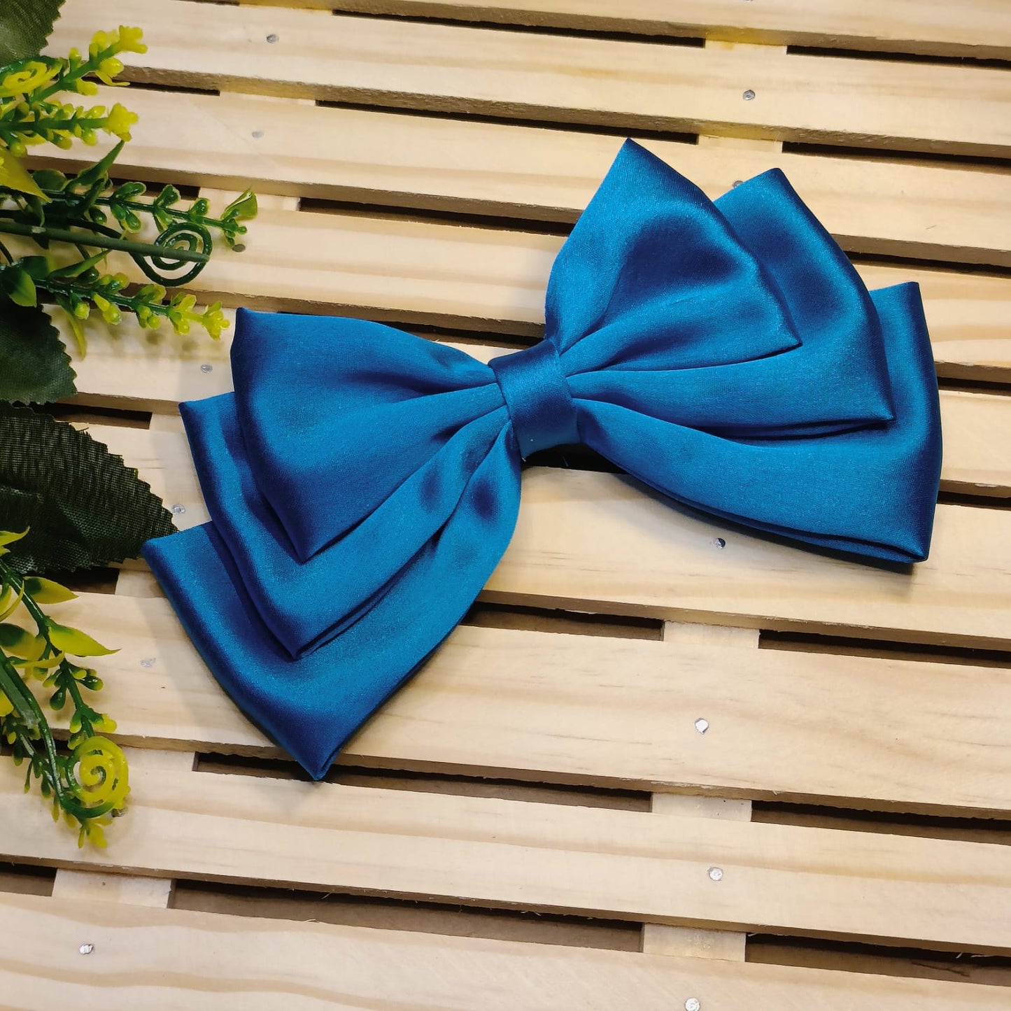 Tarini Sailor Bow - Blue Satin