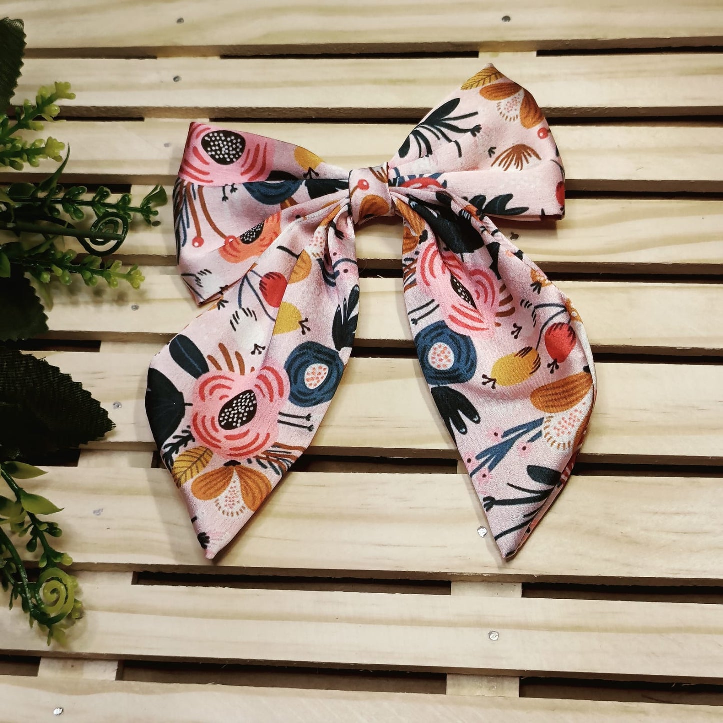 Ariel Satin Printed Bow - Multi