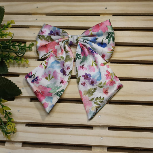 Ariel Satin Printed Bows - Floral