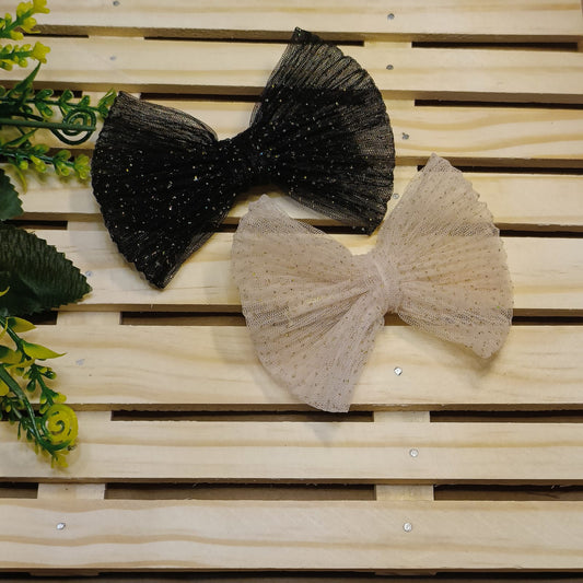 Glitter Net Bows - Set of 2