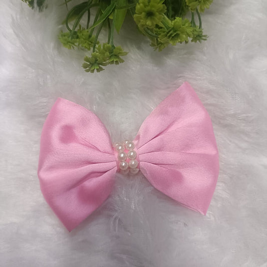 Giva Pearly Pink Satin Hair Bow - 1 piece