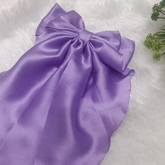 Kheya Purple Satin Tail Bow